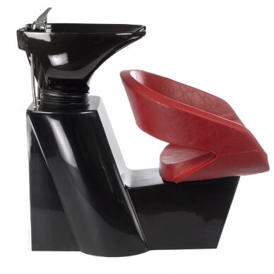 Professional sink for hairdressers and barber PAOLO BH-8031, red color 3