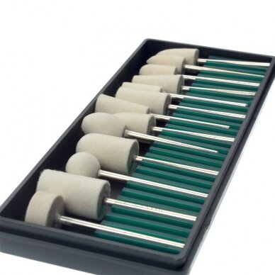 Set of nail plate grinding tips for manicure, 12 pcs. 1