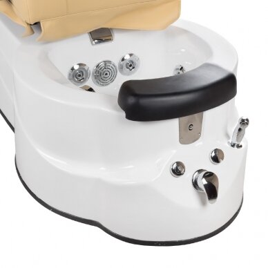 Profesionali elektrinė podologinė kėdė pedikiūro procedūroms su masažo funkcija BR-3820D, smėlio spalvos 2