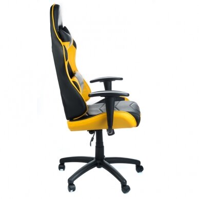 Office and computer gaming chair RACER CorpoComfort BX-3700, black - yellow color 2