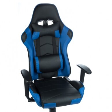 Office and computer gaming chair RACER CorpoComfort BX-3700, black - blue color 1