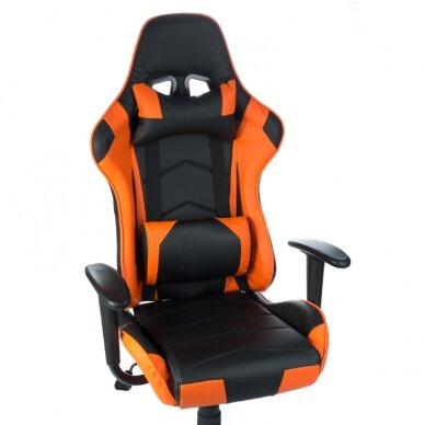 Biuro ir kompiuterinių žaidimų kėdė RACER CorpoComfort BX-3700, juodai - oranžinės spalvos 1