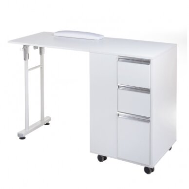 Professional manicure table BD-3802, white color