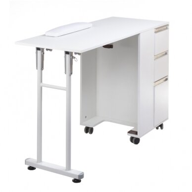 Professional manicure table BD-3802, white color 3