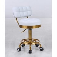 Master chair with backrest HC636, white eco leather