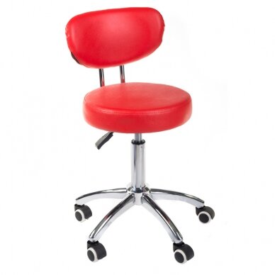 Professional master chair for beauticians and beauty salons BT-229, red color