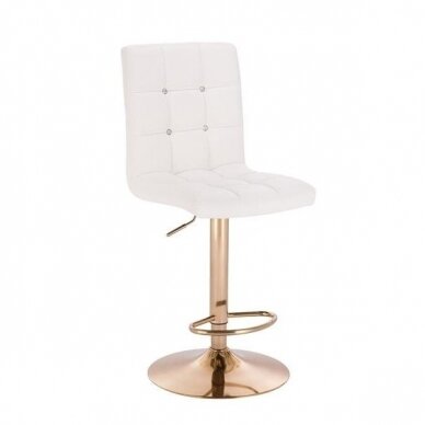 Beauty salons and beauticians stool HC1015CW white eco-leather