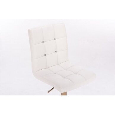 Beauty salons and beauticians stool HC1015CW white eco-leather 4