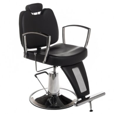 Profesionali barberio kėdė kirpykloms ir grožio salonams HOMER II BH-31275, juodos spalvos