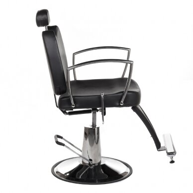 Profesionali barberio kėdė kirpykloms ir grožio salonams HOMER II BH-31275, juodos spalvos 4
