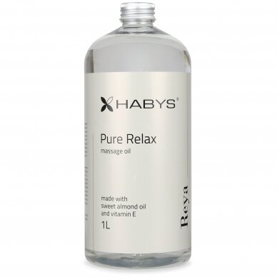 HABYS REYA Pure Relax maitinantis kūno masažo aliejus su migdolų aliejumi ir vitaminu E 5