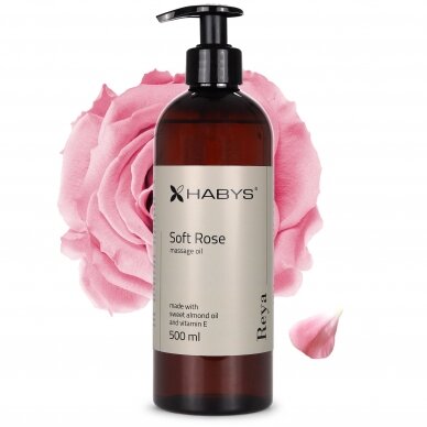 HABYS REYA SOFT ROSE massage oil with natural sweet almond oil and vitamin E 3