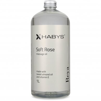 HABYS REYA SOFT ROSE masažo aliejus su natūraliu saldžiųjų migdolų aliejumi ir vitaminu E 6