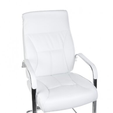 Conference chair CorpoComfort, leather white color 1