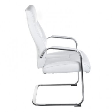 Conference chair CorpoComfort, leather white color 2