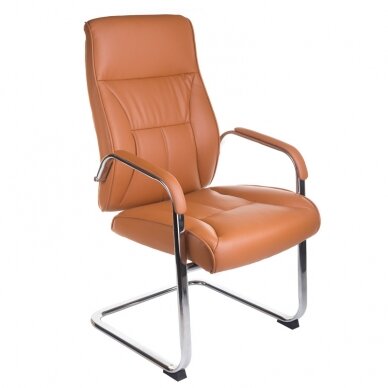 Conference chair CorpoComfort, leather brown color