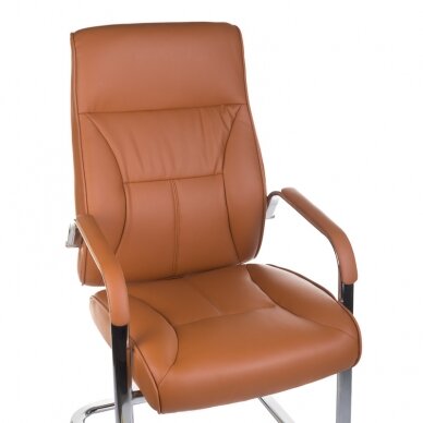 Conference chair CorpoComfort, leather brown color 1