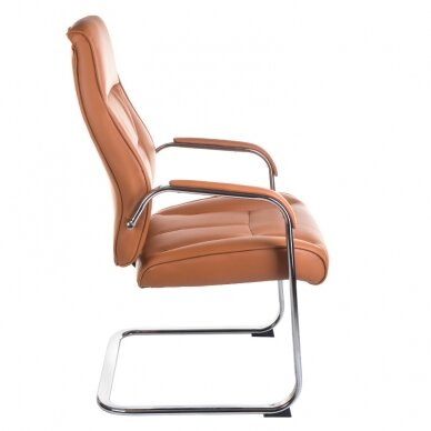 Conference chair CorpoComfort, leather brown color 2