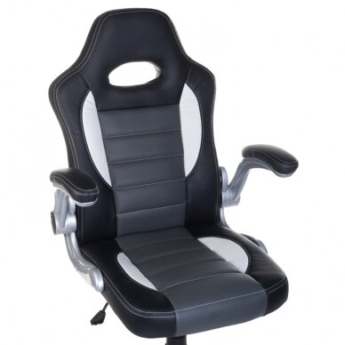 Office and computer gaming chair RACER CorpoComfort BX-6923, black - gray color 1