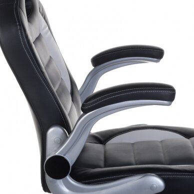 Office and computer gaming chair RACER CorpoComfort BX-6923, black - gray color 2