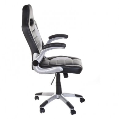 Office and computer gaming chair RACER CorpoComfort BX-6923, black - gray color 4