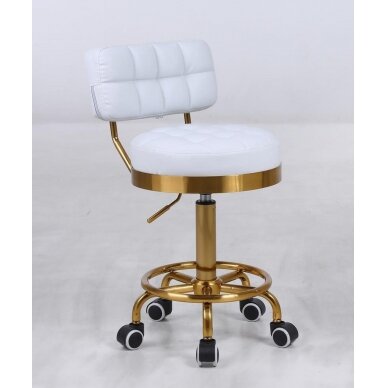 Master chair with backrest HC636, white eco leather