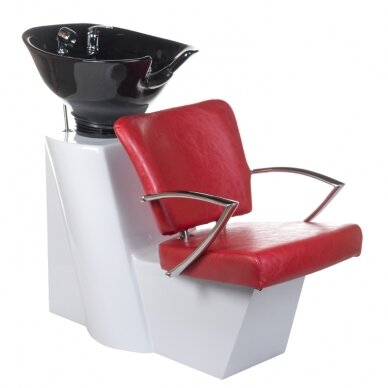 Professional hairdresser head wash LIVIO BH-8012, red color