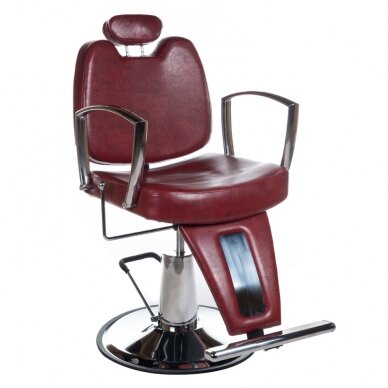 Profesionali barberio kėdė kirpykloms ir grožio salonams HOMER II BH-31275, raudonos spalvos