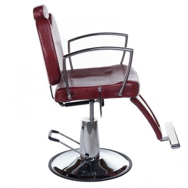 Profesionali barberio kėdė kirpykloms ir grožio salonams HOMER II BH-31275, raudonos spalvos 4