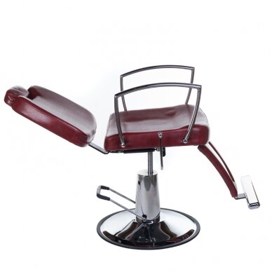 Profesionali barberio kėdė kirpykloms ir grožio salonams HOMER II BH-31275, raudonos spalvos 5