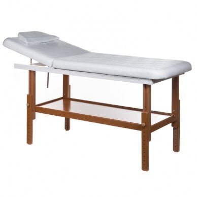 Professional stationary massage table BD-8240B, white color