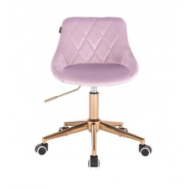 Beauty salons and beauticians stool HR1054K, lilac velor 1