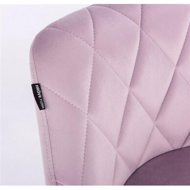 Beauty salons and beauticians stool HR1054K, lilac velor 4