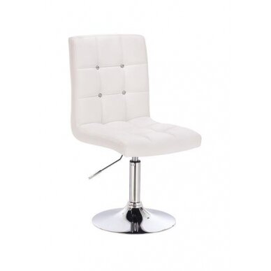 Beauty salons and beauticians stool HC1015C white eco-leather