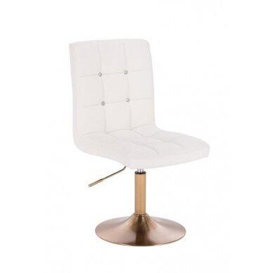 Beauty salons and beauticians stool HC1015C white eco-leather