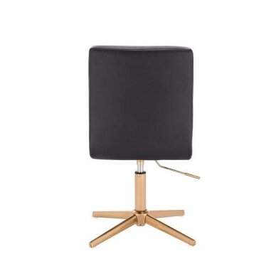 Beauty salons and beauticians stool HC1015CCROSS black organic leather 3