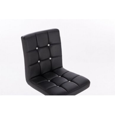 Beauty salons and beauticians stool HC1015CCROSS black organic leather 4