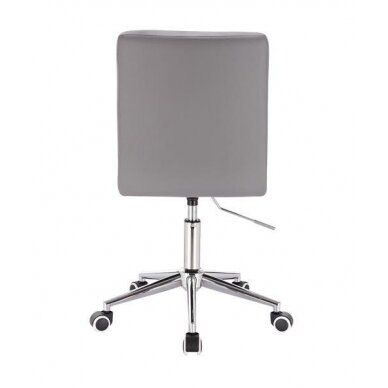 Beauty salons and beauticians stool HC1015CK, gray organic leather 3