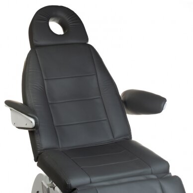 Professional electric recliner-bed for beauticians Bologna BG-228, 3 motors, grey color 1