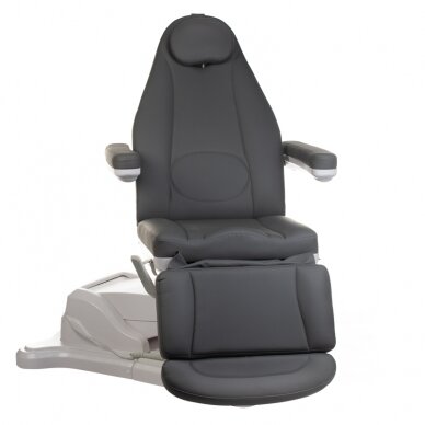 Professional electric recliner-bed for beauticians Mazaro BR-6672, 4 motors, gray color 1