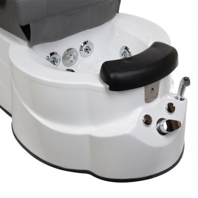Profesionali elektrinė podologinė kėdė pedikiūro procedūroms su masažo funkcija BR-3820D, pilkos spalvos 5
