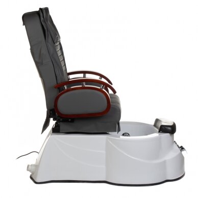 Profesionali elektrinė podologinė kėdė pedikiūro procedūroms su masažo funkcija BR-3820D, pilkos spalvos 6
