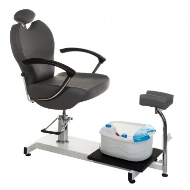 Professional hydraulic reclining pedicure chair BR-2301, gray color