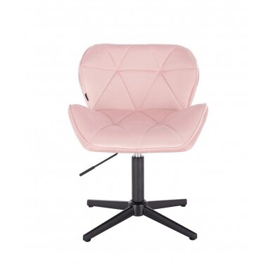 Master chair for beauticians and beauty salons HR111CROSS, pink velor 1