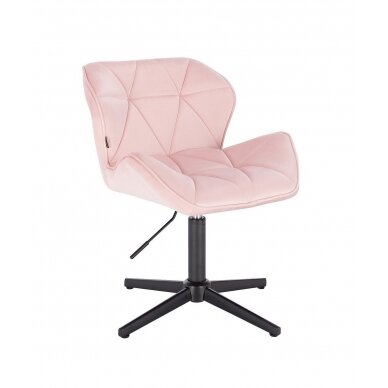 Master chair for beauticians and beauty salons HR111CROSS, pink velor