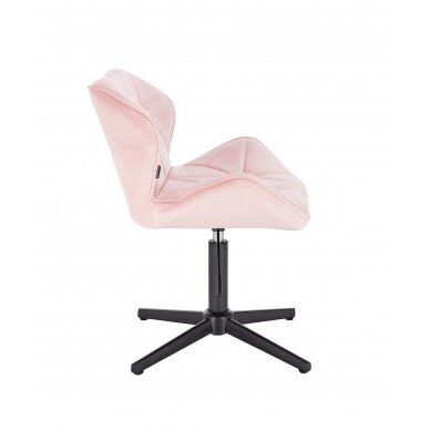 Master chair for beauticians and beauty salons HR111CROSS, pink velor 4