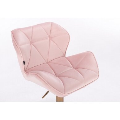 Beauty salons and beauticians stool HR111CROSS pink vellum 3