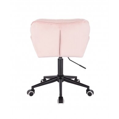 Beauty salon chair with wheels HR111K, pink velvet 5