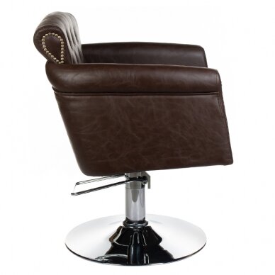 Professional hairdressing chair ALBERTO BH-8038, brown color 2