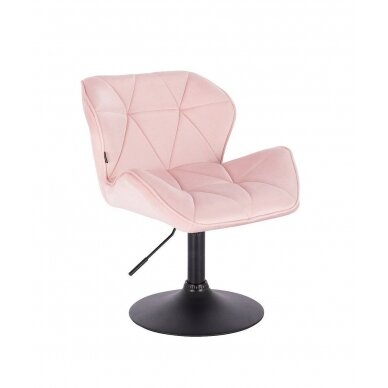 Master chair for beauticians and beauty salons HR111N, pink velor